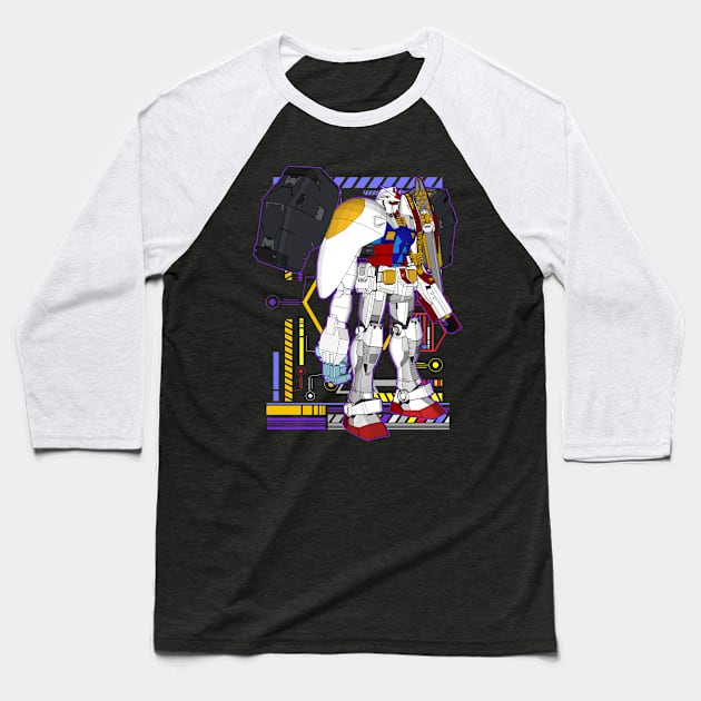 RX-78 Gundam Baseball T-Shirt by gblackid